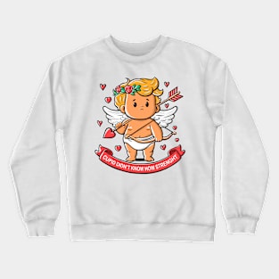 Cupid with bow and arrow Crewneck Sweatshirt